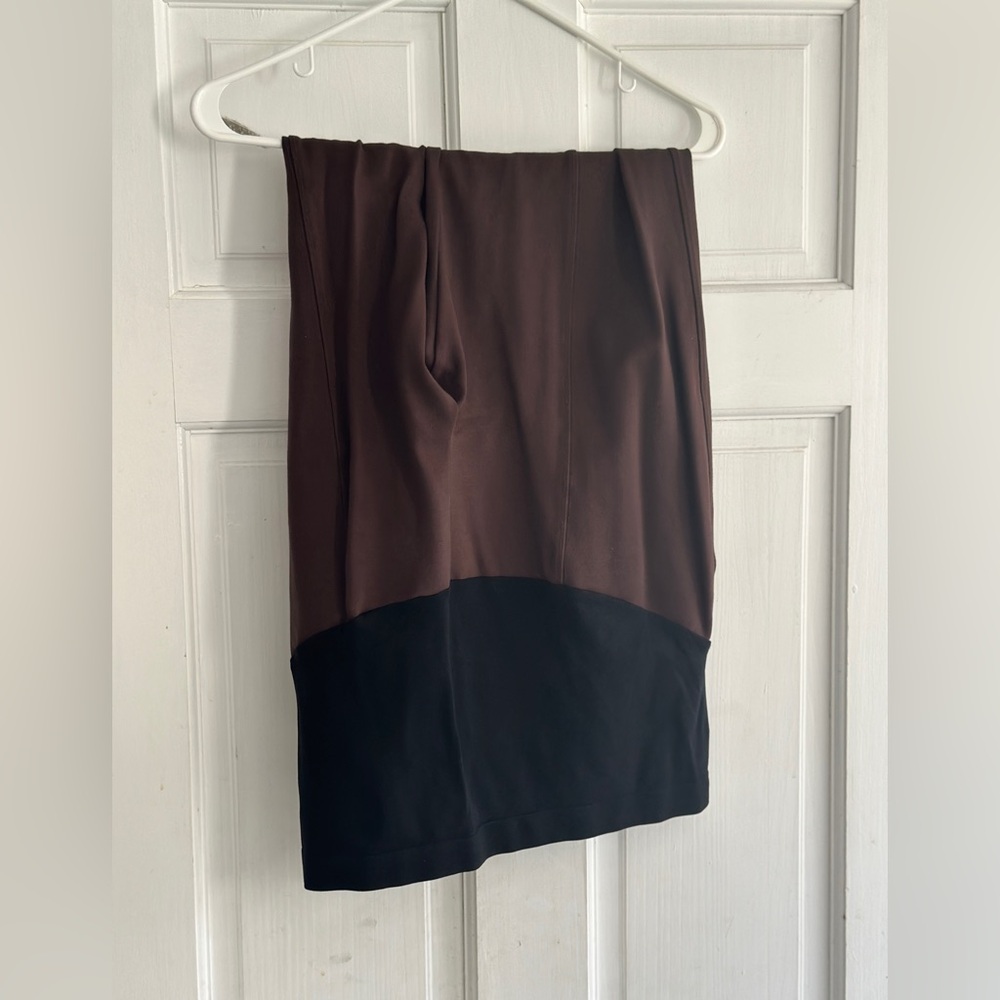 Old Navy High-Waisted Brown Maternity Ponte Pants with Front Slits - Size XL